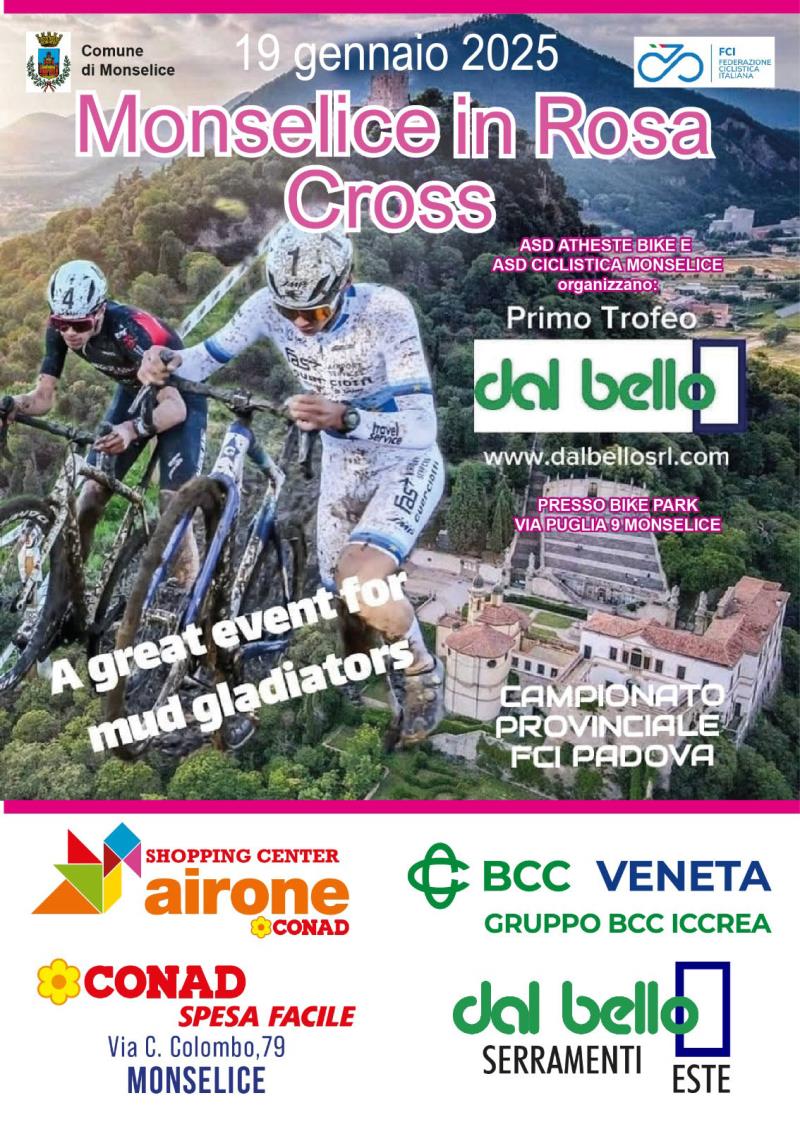 IL GRANDE CICLOCROSS SBARCA A MONSELICE. 